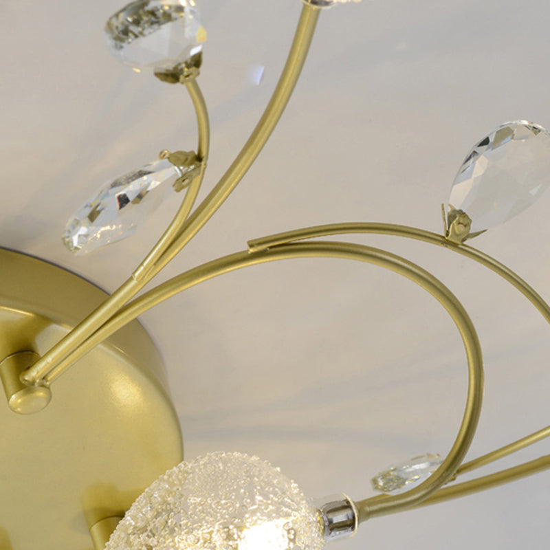 Lámpara de techo de múltiples luz iluminación de techo de vidrio de estilo moderno para sala de estar