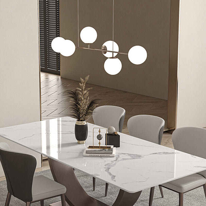 Nordic Glass Island Light 47,5 "Ciondolo isola 6 luci per il ristorante