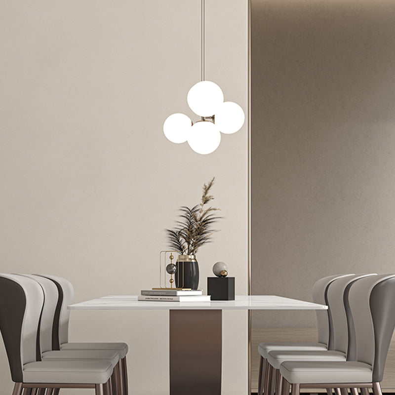 Nordic Glass Island Light 47,5 "Ciondolo isola 6 luci per il ristorante