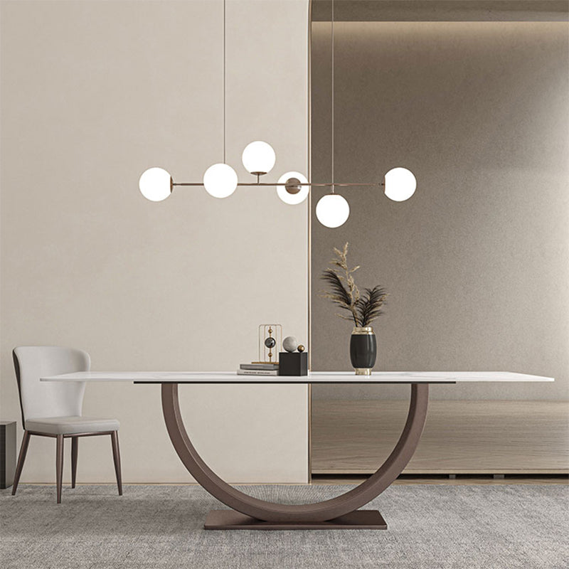 Nordic Glass Island Light 47,5 "Ciondolo isola 6 luci per il ristorante