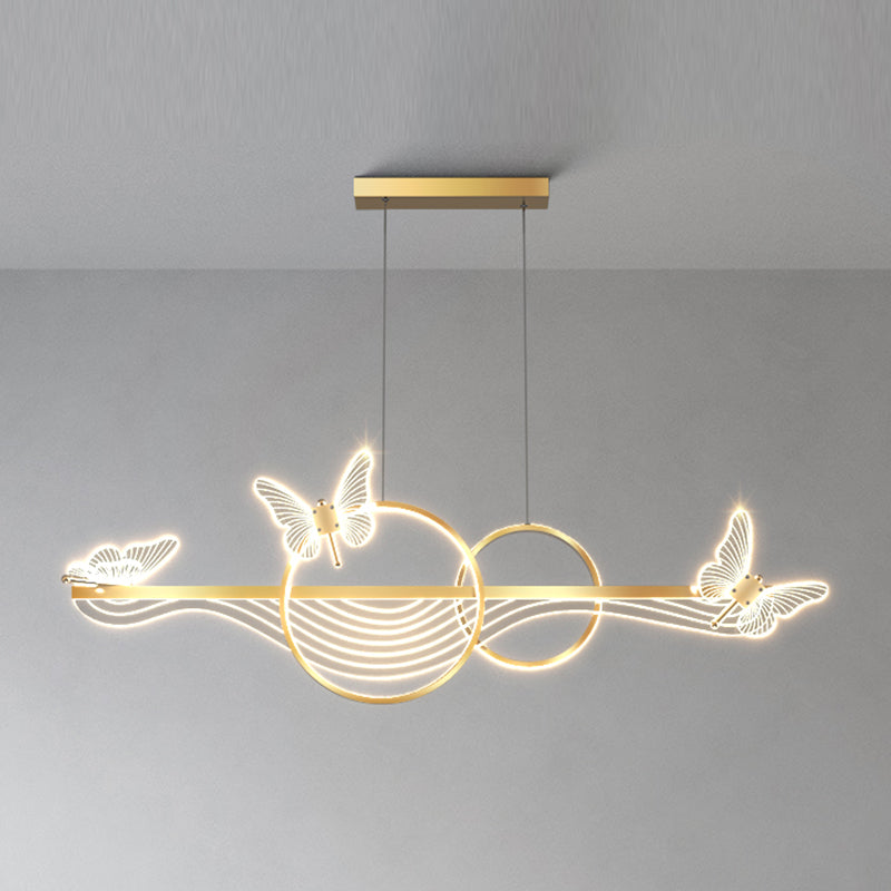 Luci da isola a forma lineare Modern Style Metal Island Lighting for Restaurant