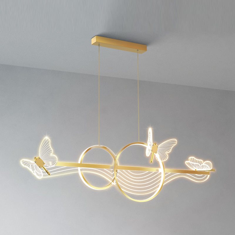 Luci da isola a forma lineare Modern Style Metal Island Lighting for Restaurant