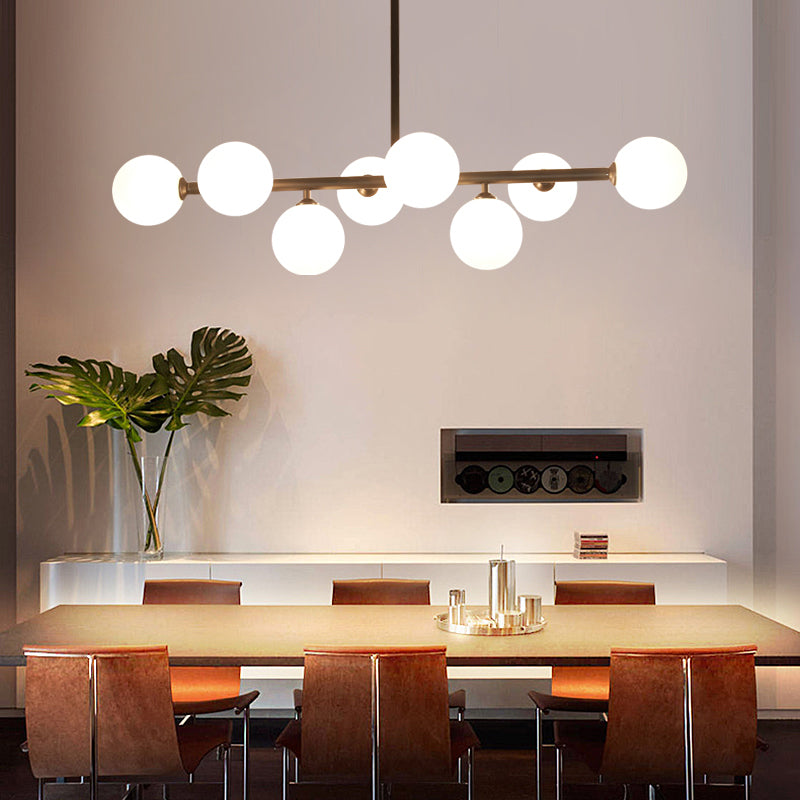 Modern Style Spherical Shape Island Lighting Ideas Glass Island Lighting Fixtures