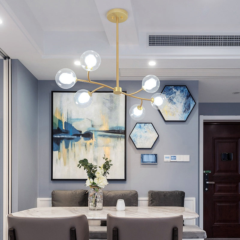 Modern Style Spherical Shape Island Lighting Ideas Glass Island Lighting Fixtures