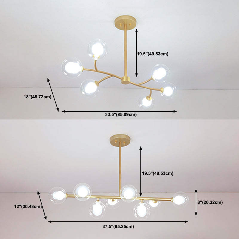 Modern Style Spherical Shape Island Lighting Ideas Glass Island Lighting Fixtures