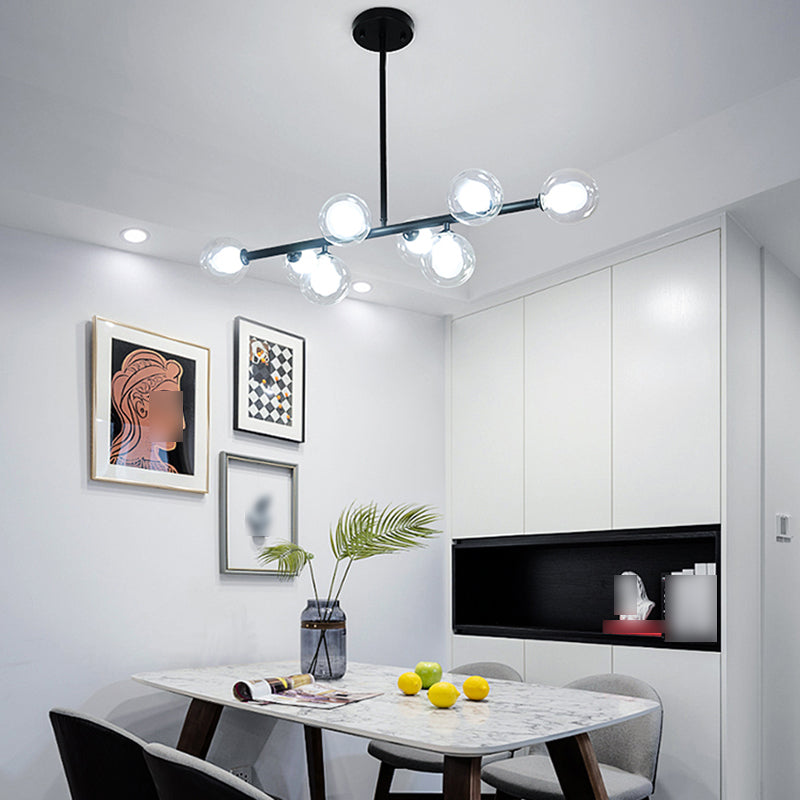 Modern Style Spherical Shape Island Lighting Ideas Glass Island Lighting Fixtures