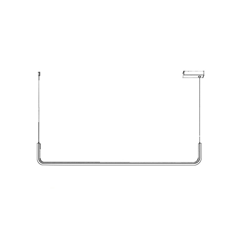 Linear Shape Pendant Lights Contemporary Style Metal Pendant Lighting Fixtures