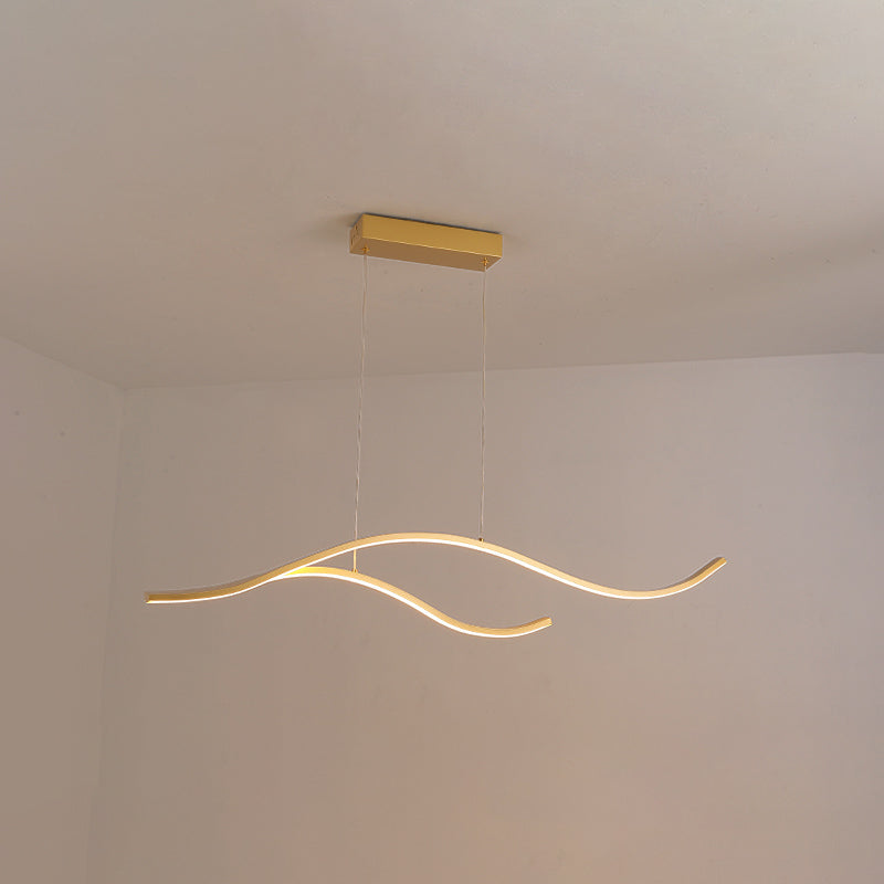 Contemporary Style Linear Shape Pendant Lights Metal Pendant Lighting Fixtures