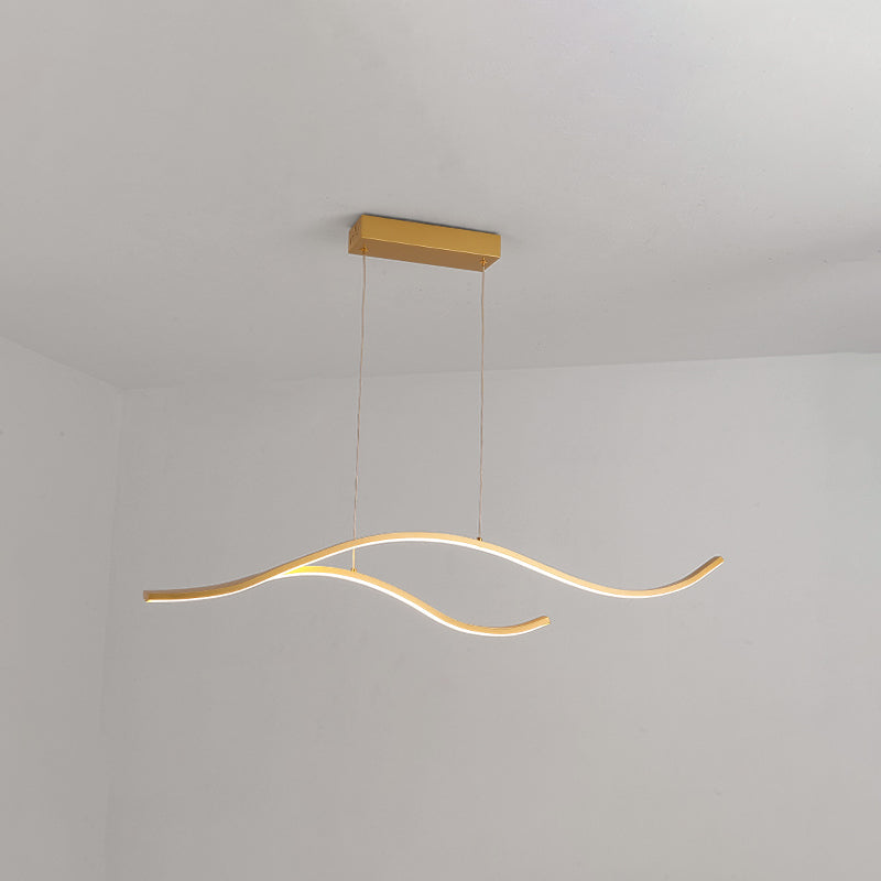 Contemporary Style Linear Shape Pendant Lights Metal Pendant Lighting Fixtures