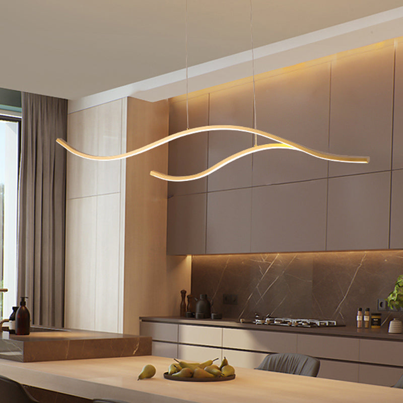 Contemporary Style Linear Shape Pendant Lights Metal Pendant Lighting Fixtures