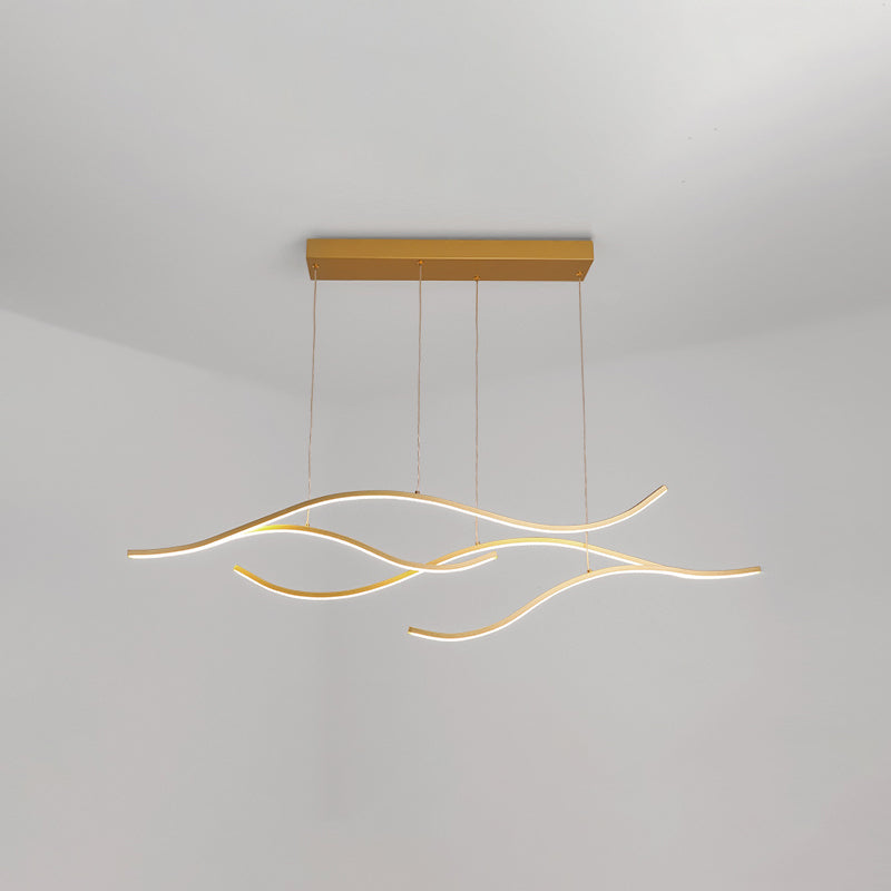 Contemporary Style Linear Shape Pendant Lights Metal Pendant Lighting Fixtures