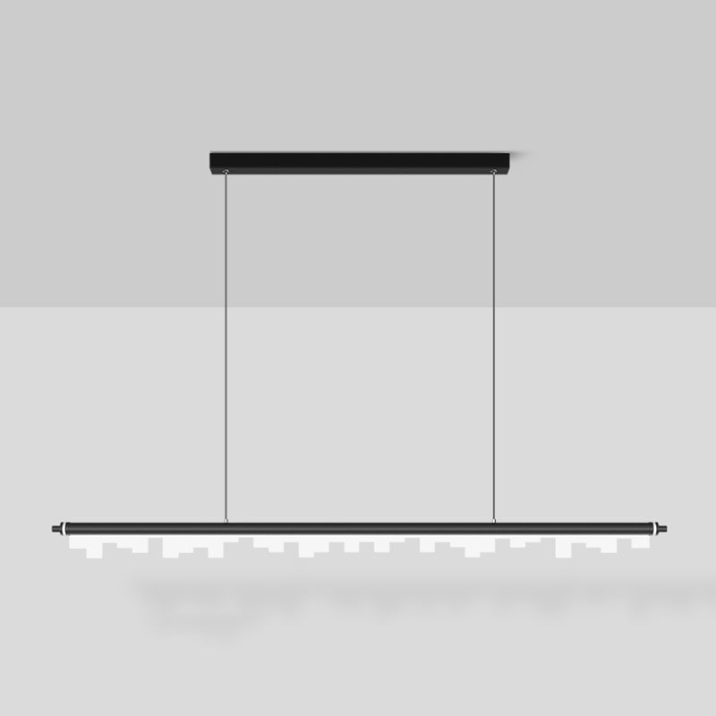 Zeitgenössischer Stil linearer Form Pendelleuchte Leuchtmetall 1 Licht Anhänger Beleuchtung