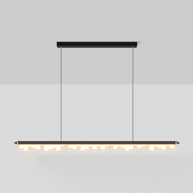 Zeitgenössischer Stil linearer Form Pendelleuchte Leuchtmetall 1 Licht Anhänger Beleuchtung