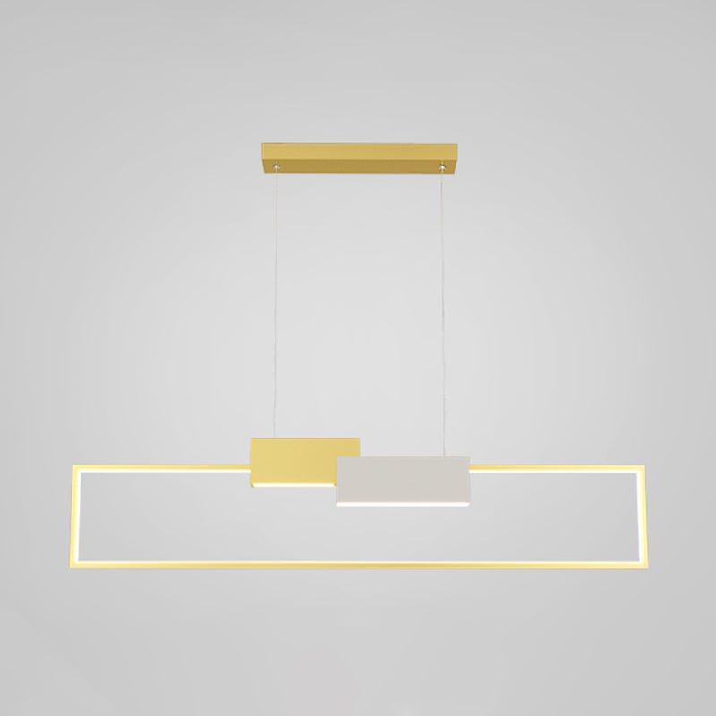 Zeitgenössischer Stil Rechteck Form Island Beleuchtung Ideen Metal Island Anhänger