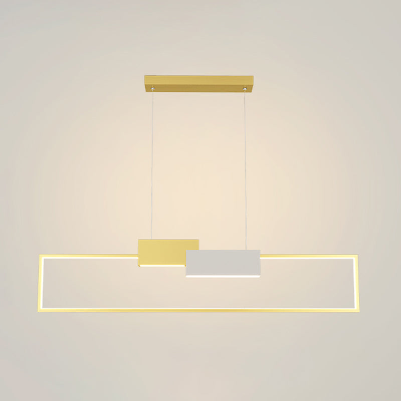 Zeitgenössischer Stil Rechteck Form Island Beleuchtung Ideen Metal Island Anhänger