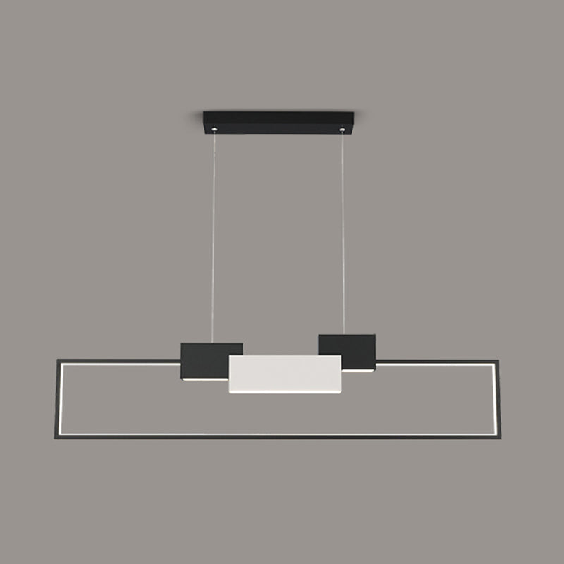 Zeitgenössischer Stil Rechteck Form Island Beleuchtung Ideen Metal Island Anhänger
