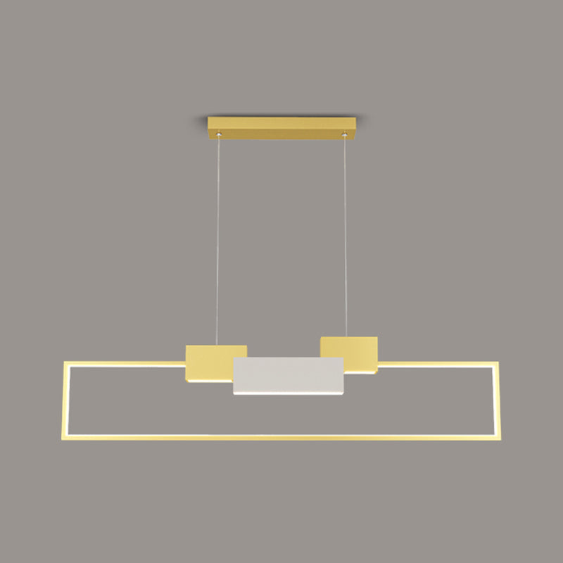Zeitgenössischer Stil Rechteck Form Island Beleuchtung Ideen Metal Island Anhänger