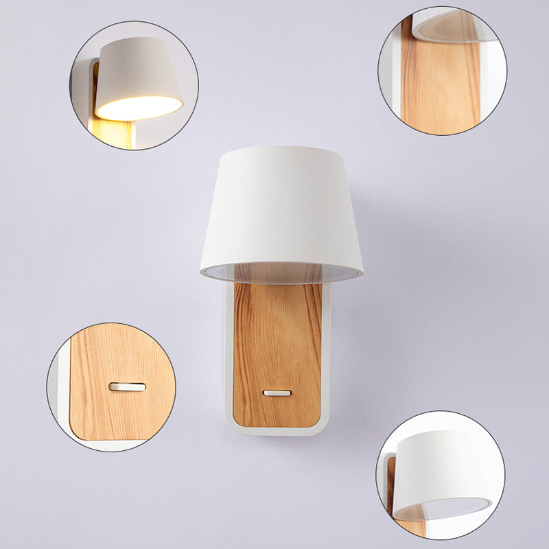 Modern Aluminum Wall Light Geometric 1 Light Reading Wall Sconce for Bedroom