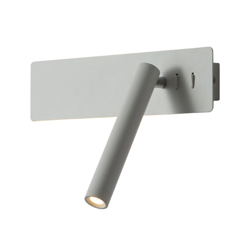 Modern Aluminum Wall Light Rectangle 2 Lights Reading Wall Sconce for Bedroom