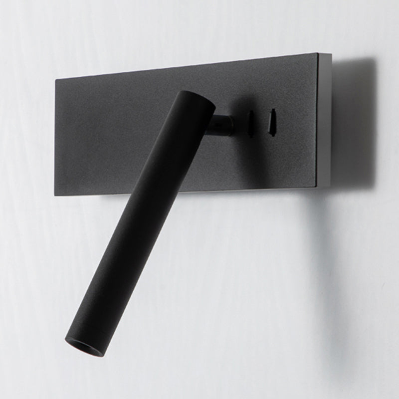 Modern Aluminum Wall Light Rectangle 2 Lights Reading Wall Sconce for Bedroom