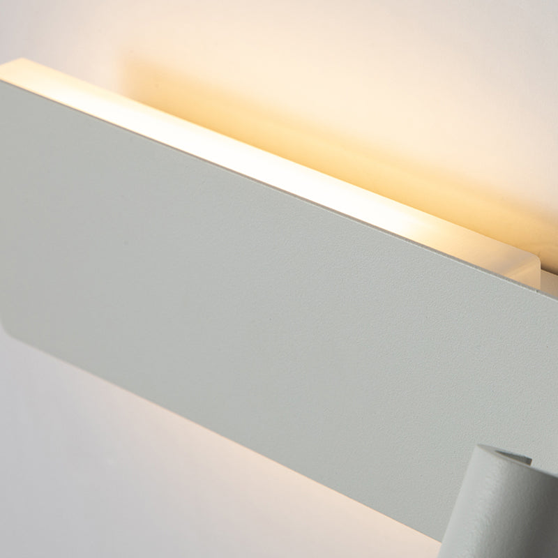 Modern Aluminum Wall Light Rectangle 2 Lights Reading Wall Sconce for Bedroom