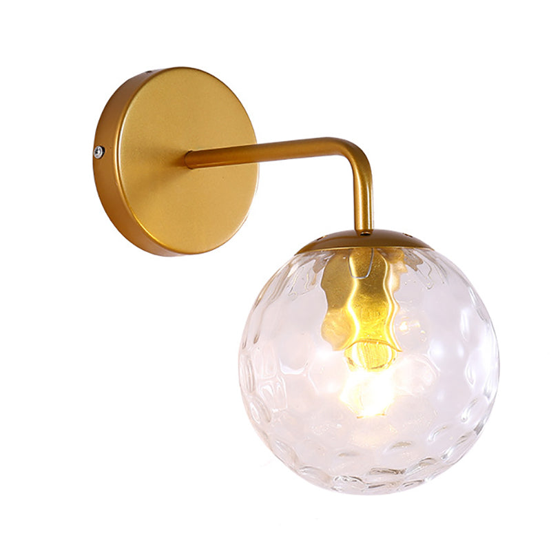 Minimalist Style Wall Sconce Lighting Glass Ball Shade Wall Lighting Fixtures