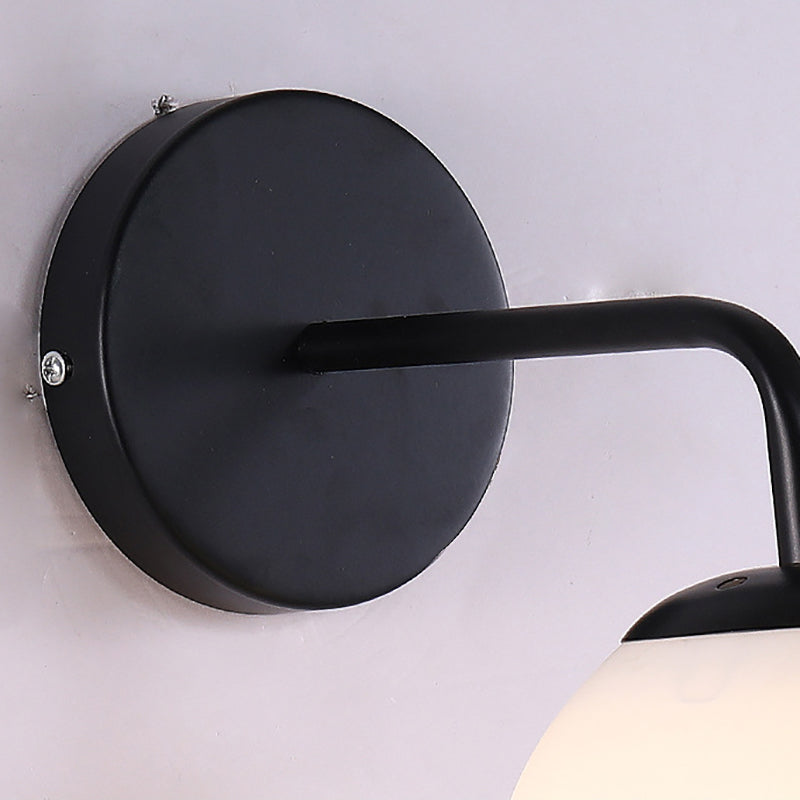 Minimalist Style Wall Sconce Lighting Glass Ball Shade Wall Lighting Fixtures