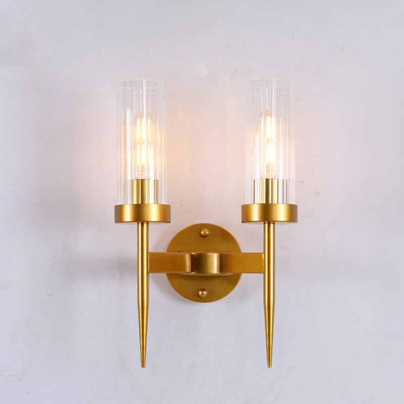Minimalist Style Wall Sconce Lighting Geometric Glass Shade Wall Lighting Fixtures
