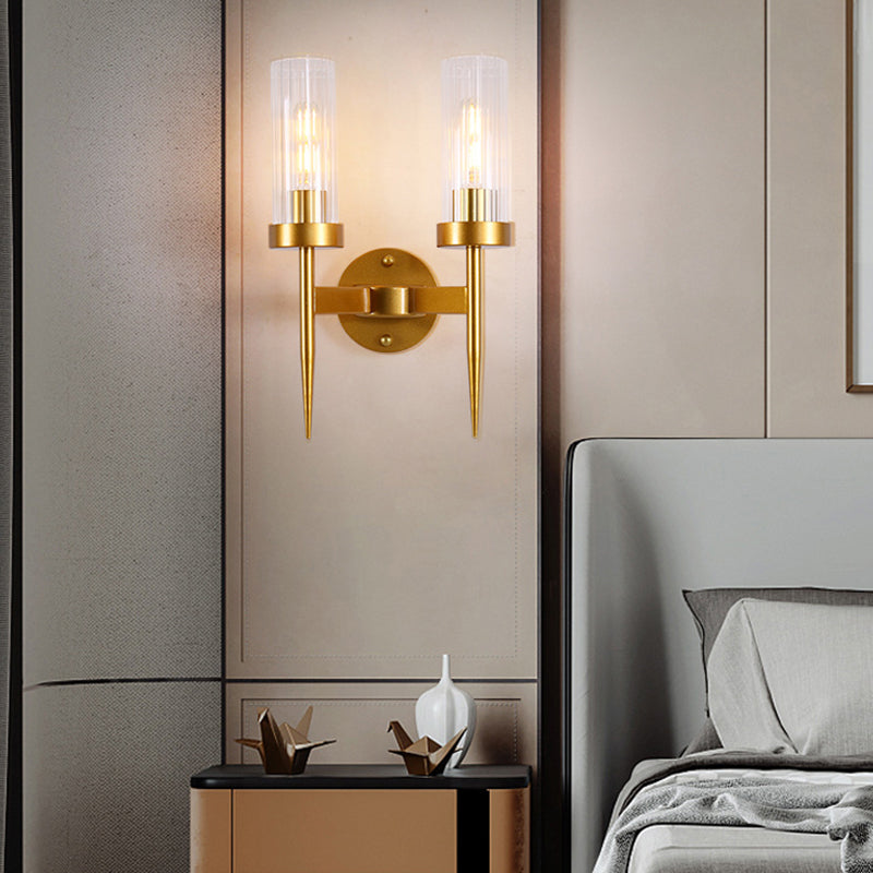 Minimalist Style Wall Sconce Lighting Geometric Glass Shade Wall Lighting Fixtures