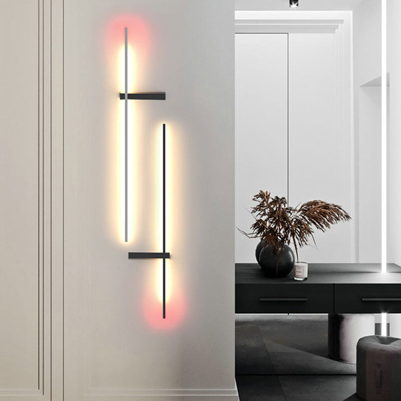 Aluminum Straight Wall Light Nordic Style LED Wall Sconce for Living Room