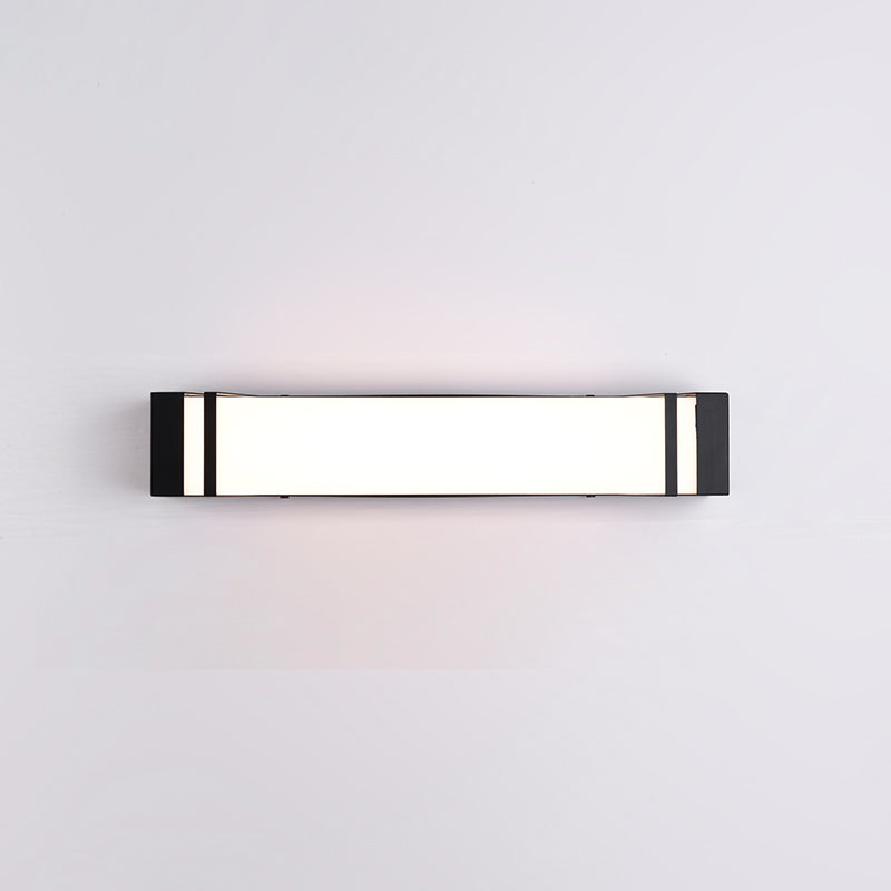 Modern Simple Iron Wall Light Rectangle Shape Wall Lamp with Acrylic Shade for Bedroom