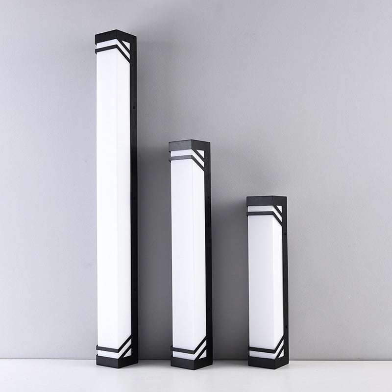 Modern Simple Iron Wall Light Rectangle Shape Wall Lamp with Acrylic Shade for Bedroom