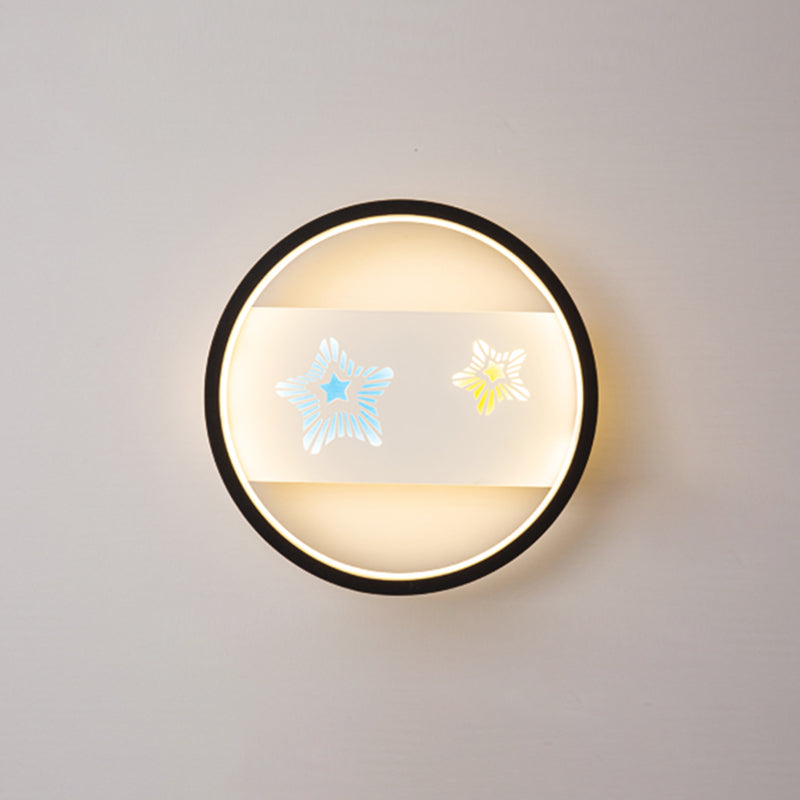 Modern Simple Iron Wall Light LED Wall Lamp with Acrylic Shade for Living Room