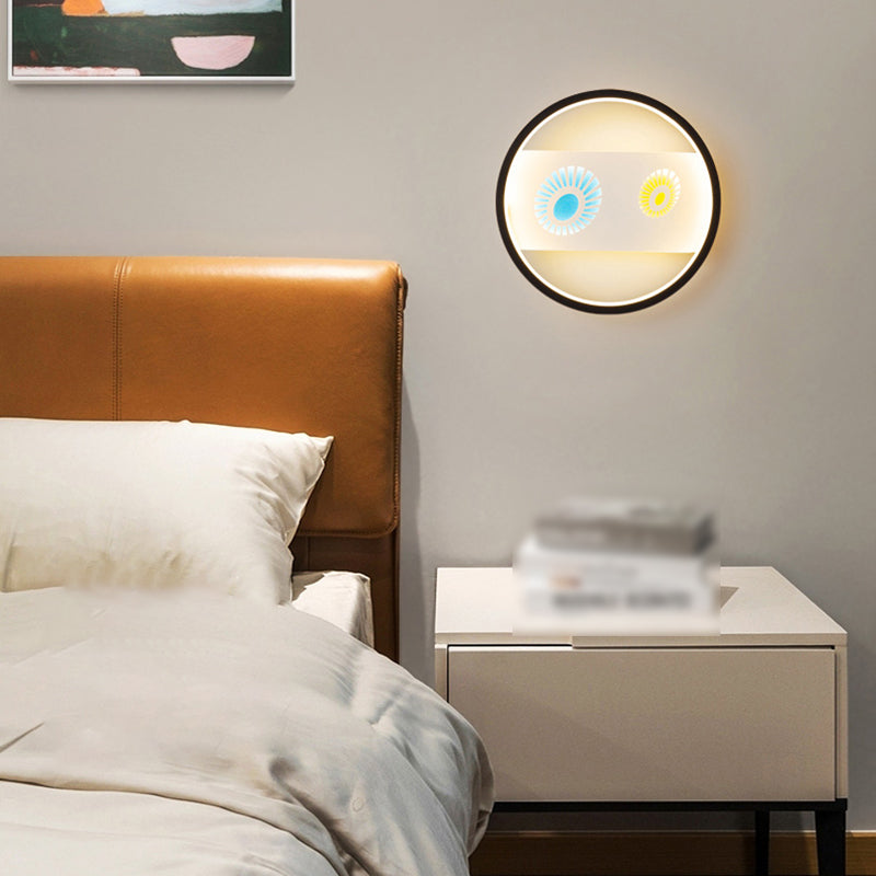 Modern Simple Iron Wall Light LED Wall Lamp with Acrylic Shade for Living Room