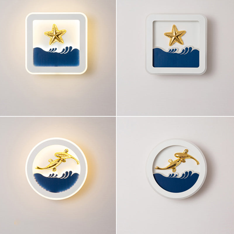 Modern Simple Iron Wall Light LED Wall Lamp with Acrylic Shade for Living Room