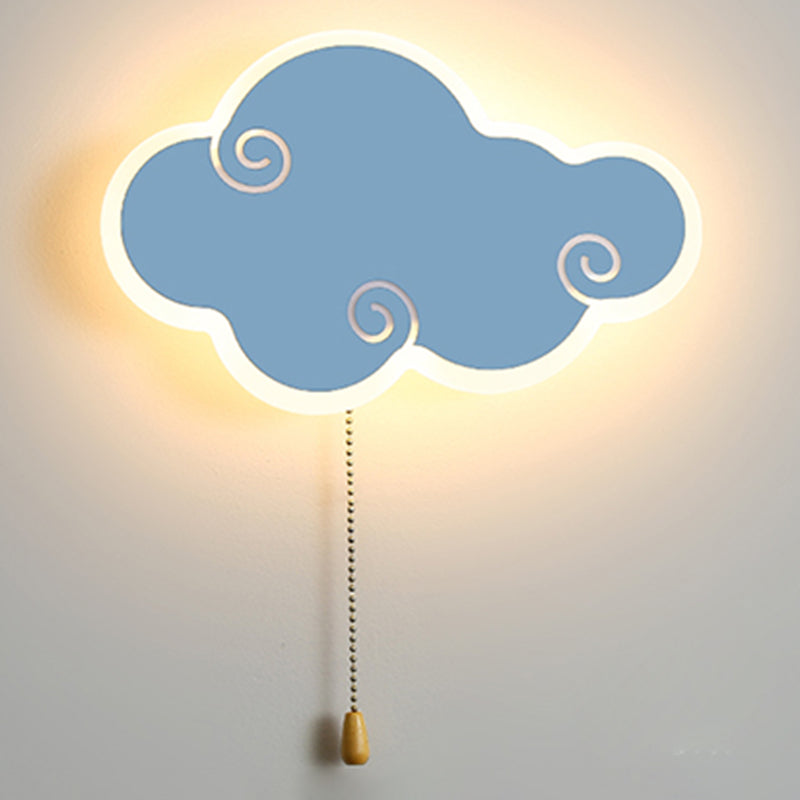 Modern Style Cloud Shape Wall Sconce Metal 1 Light Wall Lighting for Children's Room