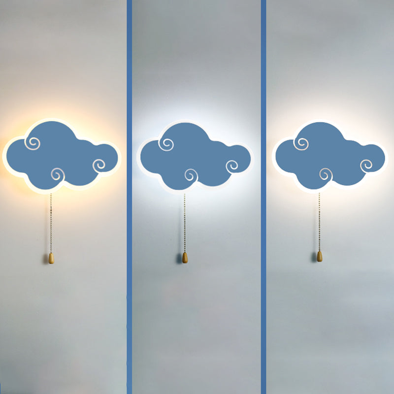 Modern Style Cloud Shape Wall Sconce Metal 1 Light Wall Lighting for Children's Room