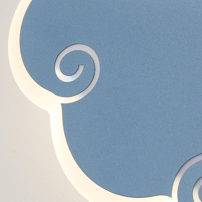 Modern Style Cloud Shape Wall Sconce Metal 1 Light Wall Lighting for Children's Room