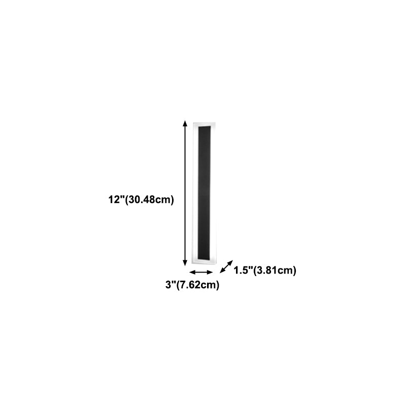 Metal Linear Shape Wall Mount Lighting Modern 1 Light Wall Mounted Light Fixture in Black