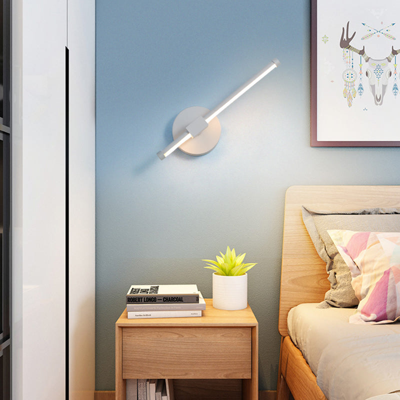 Modern Style Linear Shape Wall Sconce Metal 1 Light Wall Lighting for Beside