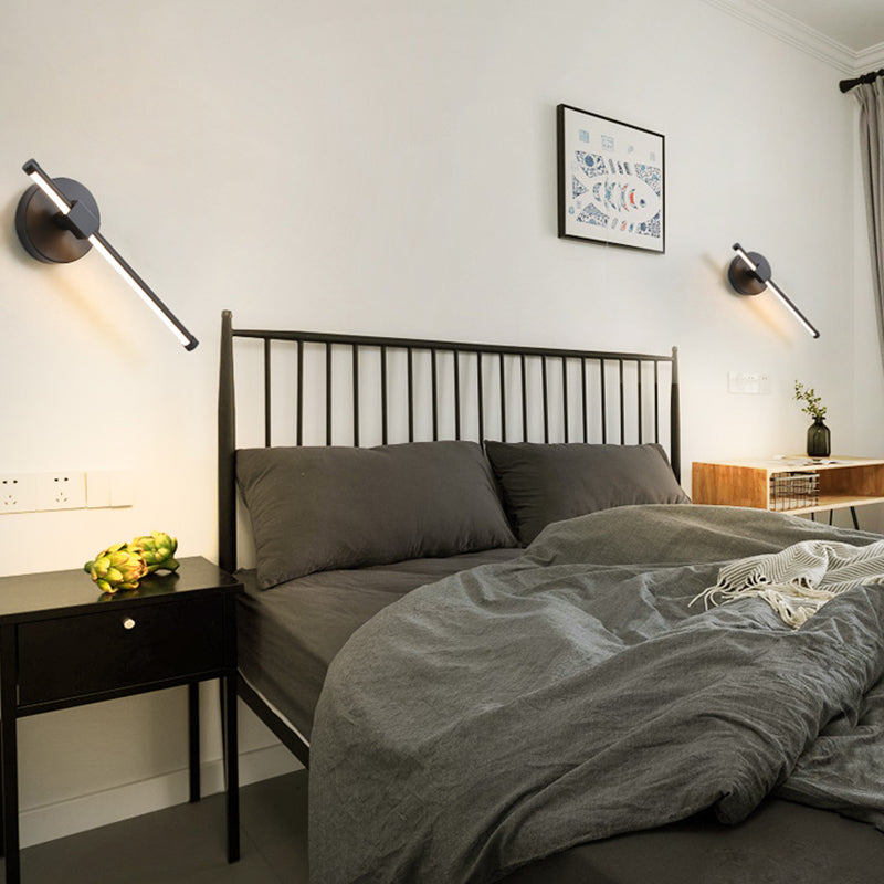 Modern Style Linear Shape Wall Sconce Metal 1 Light Wall Lighting for Beside