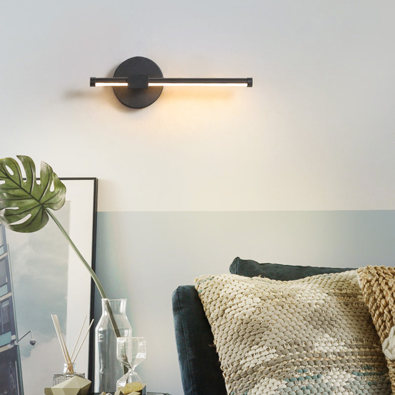Modern Style Linear Shape Wall Sconce Metal 1 Light Wall Lighting for Beside