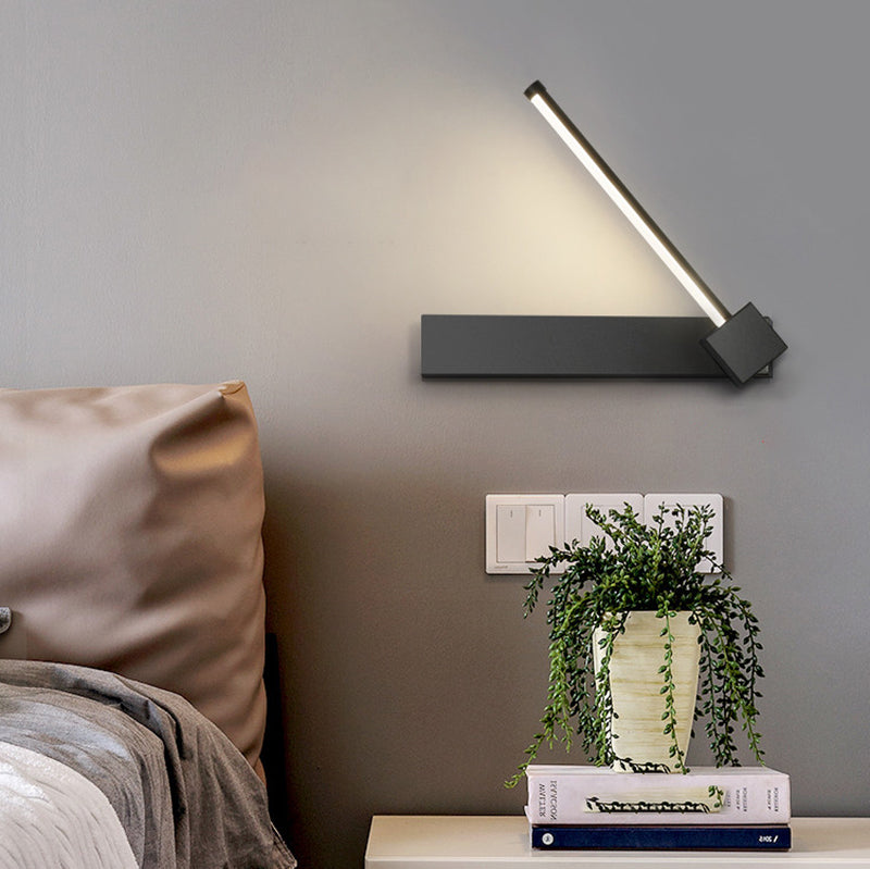 Modern Style Linear Shape Wall Sconce Metal 1 Light Wall Lighting for Beside