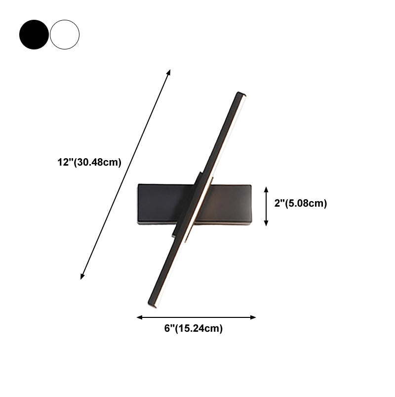 Modern Style Linear Shape Wall Sconce Metal 1 Light Wall Lighting for Beside