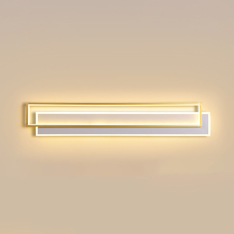 Metal Square Shape Wall Mount Lighting Modern Style 2-Lights Wall Mounted Light Fixture