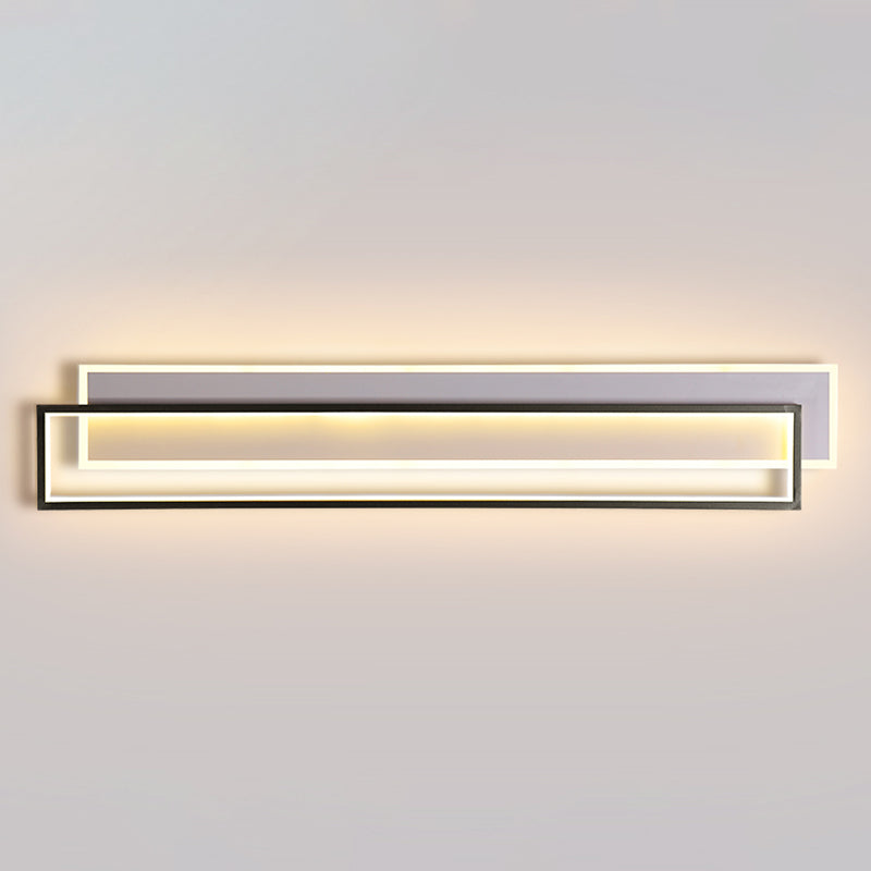 Metal Square Shape Wall Mount Lighting Modern Style 2-Lights Wall Mounted Light Fixture