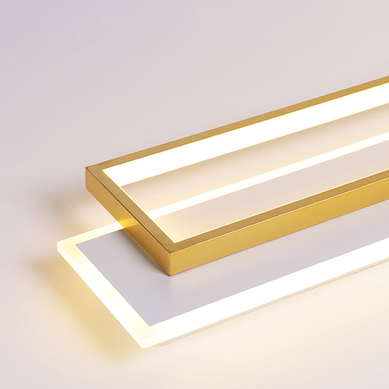 Metal Square Shape Wall Mount Lighting Modern Style 2-Lights Wall Mounted Light Fixture