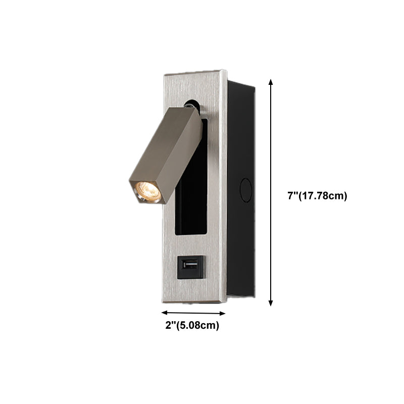 Modern Style Wall Sconce Metal 1 Light Wall Lighting for Bedside