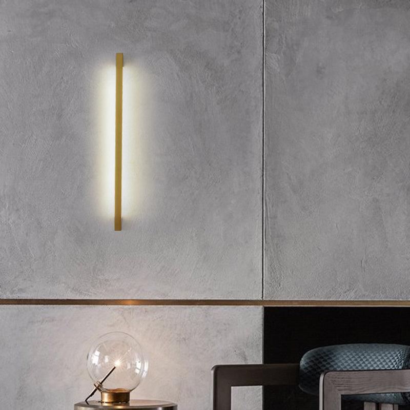 Metal Linear Shape Wall Mount Lighting Modern Style 1-Light Wall Mounted Light Fixture