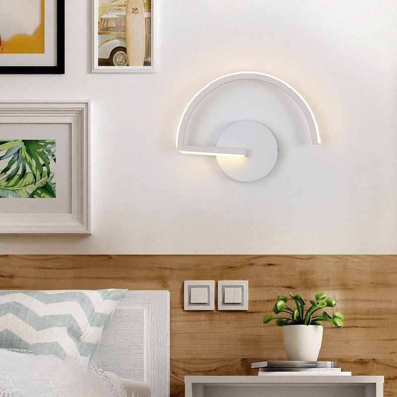 1-Light LED Wall Mount Light Simple Wall Sconce Light with Acrylic Shade for Bedroom